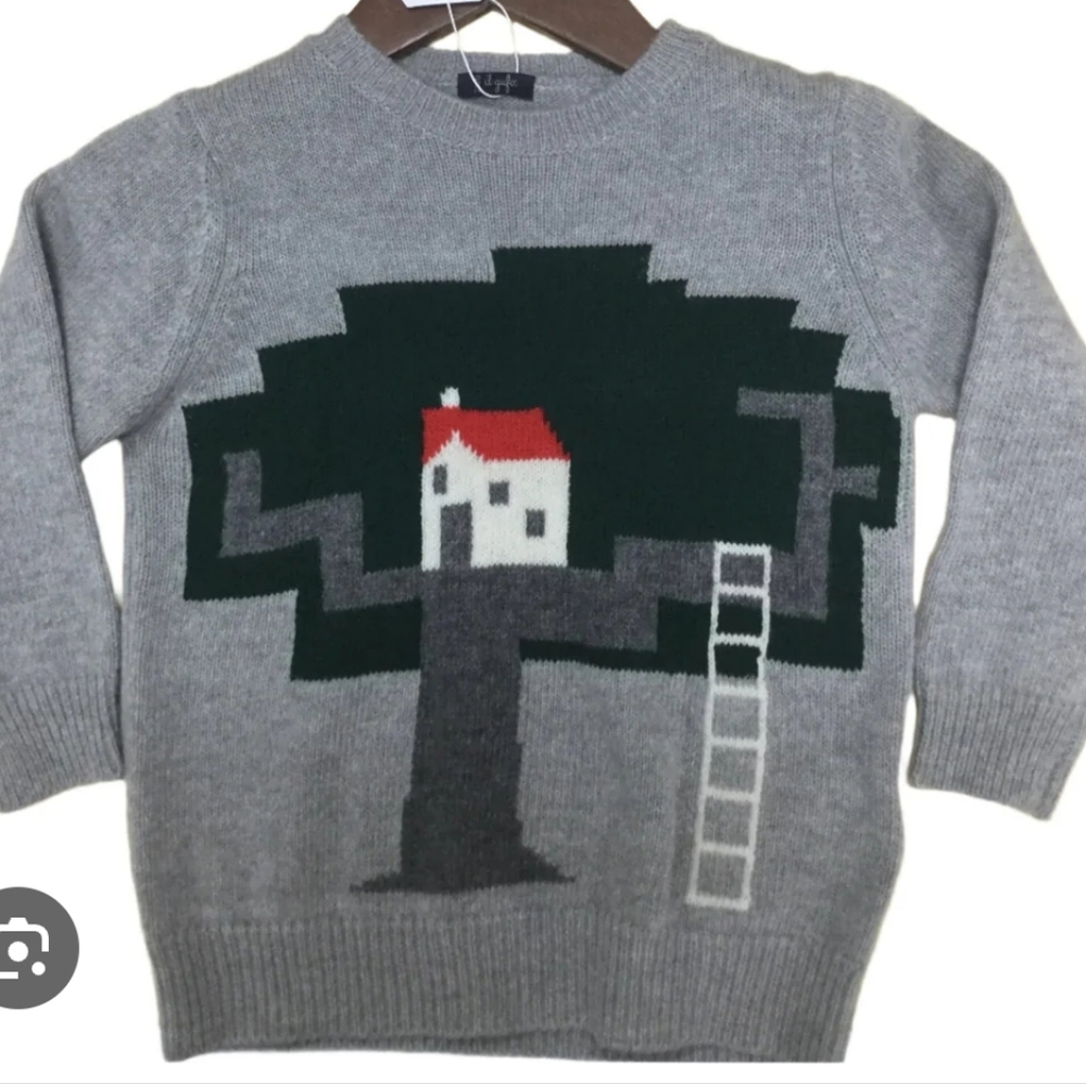 Il Gufo Light Gray Knit Sweater